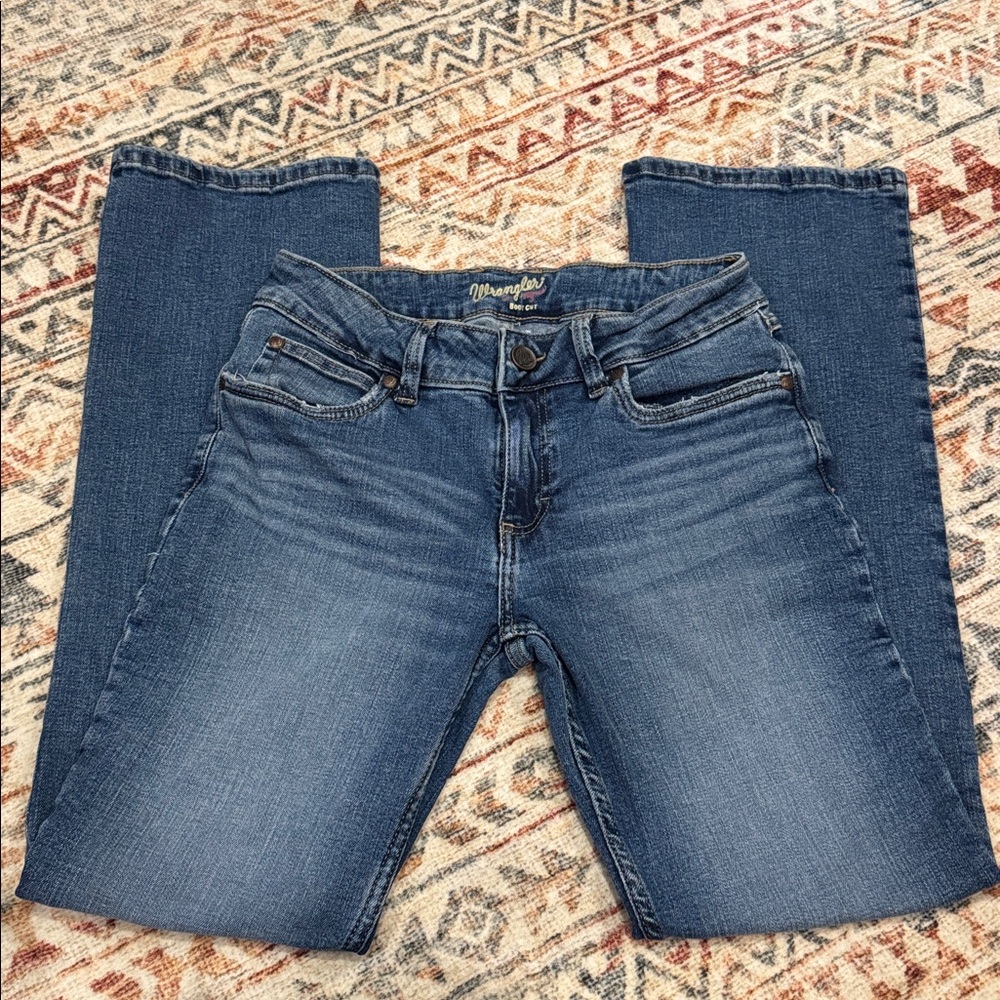 Wrangler Retro Mae Women's Classic Blue Boot Cut Jeans - Picture 3 of 13